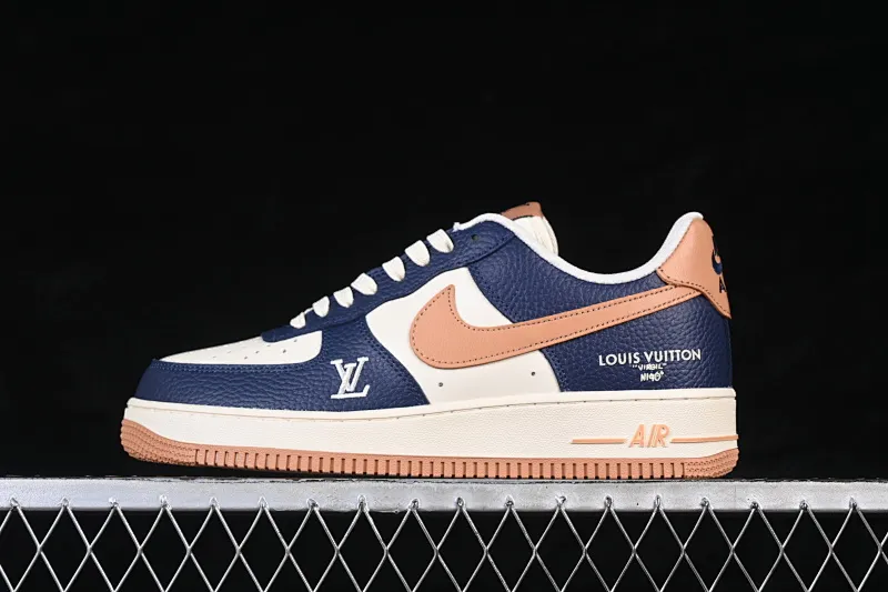 All categories Nk Air Force 1 Air Force series Nk Air Force 1 Low Air Force low-top Nike Air Force 1'07 Low LV joint dusk blue apricot brown Air Force 1 low-top casual sneakers NH0601-585